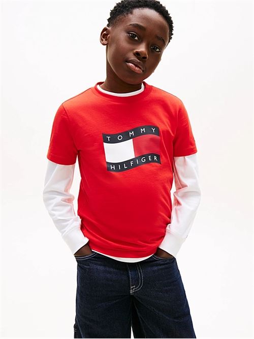 wavy flag t-shirt TOMMY HILFIGER | KB0KB10275TXL8